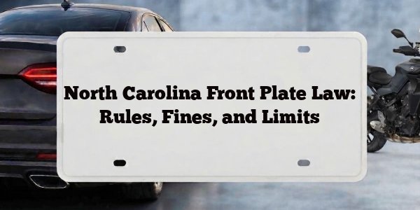 North Carolina Front Plate Law: Rules, Fines, and Limits