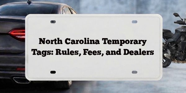 North Carolina Temporary Tags: Rules, Fees, and Dealers