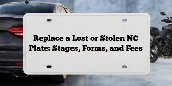 Replace a Lost or Stolen NC Plate: Stages, Forms, and Fees